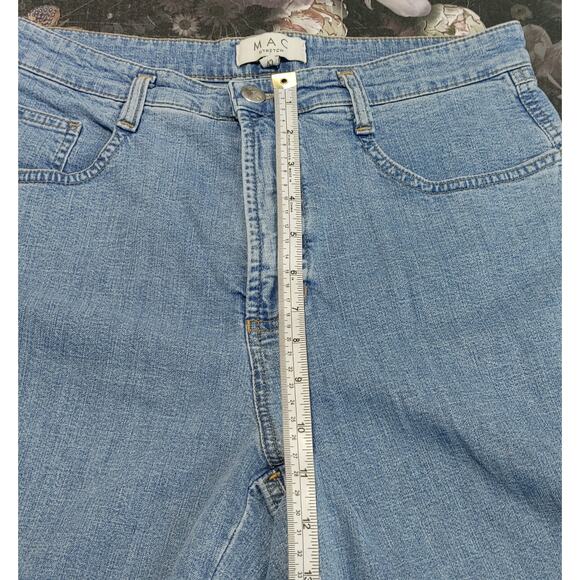 MAC Kelly Jeans Straight Leg High Waisted Blue Denim Stretch Womens Size 42/32 - Picture 7 of 7